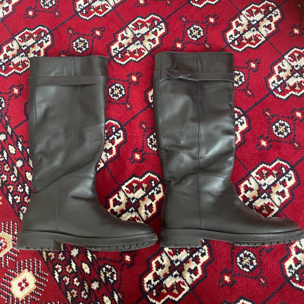 Black leather Max Mara Knee-High Boots size EU 40